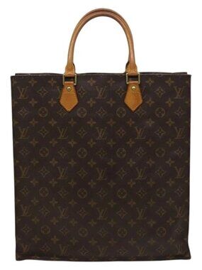 LOUIS VUITTON Monogram Sac Plat Hand Bag M51140 LV Auth yk17959
